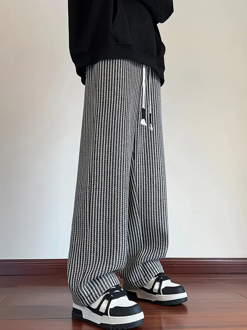 Baggy ribbed drawstring sweatpants for men | Calder