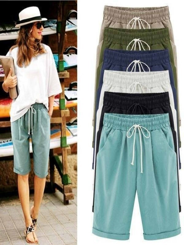 Casual loose fit cotton summer shorts for women | Marisela