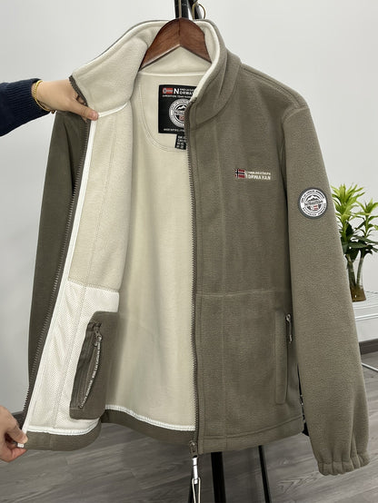 Men’s outdoor performance fleece jacket with high collar | Rowan