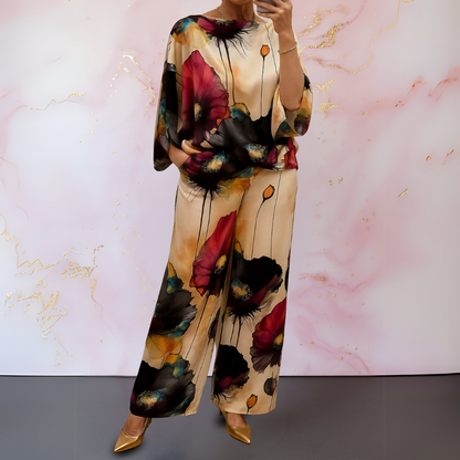 Elegant Satin Two-Piece Set for Women | Moniek