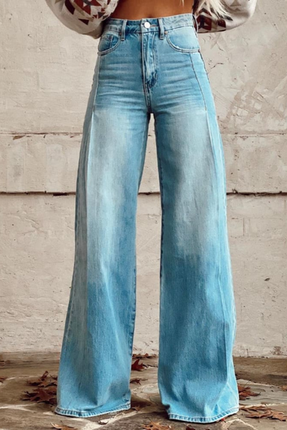 Trendy high waist wide leg jeans for women | Karen
