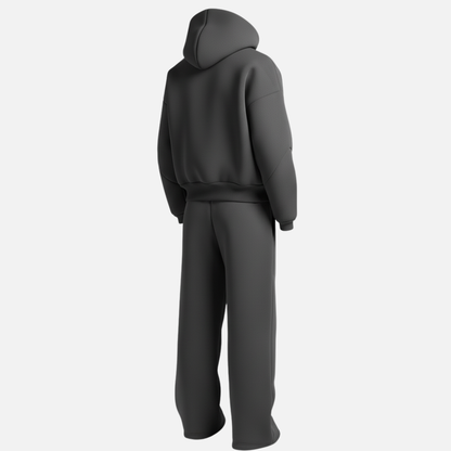 Oversized streetwear hoodie tracksuit set for men