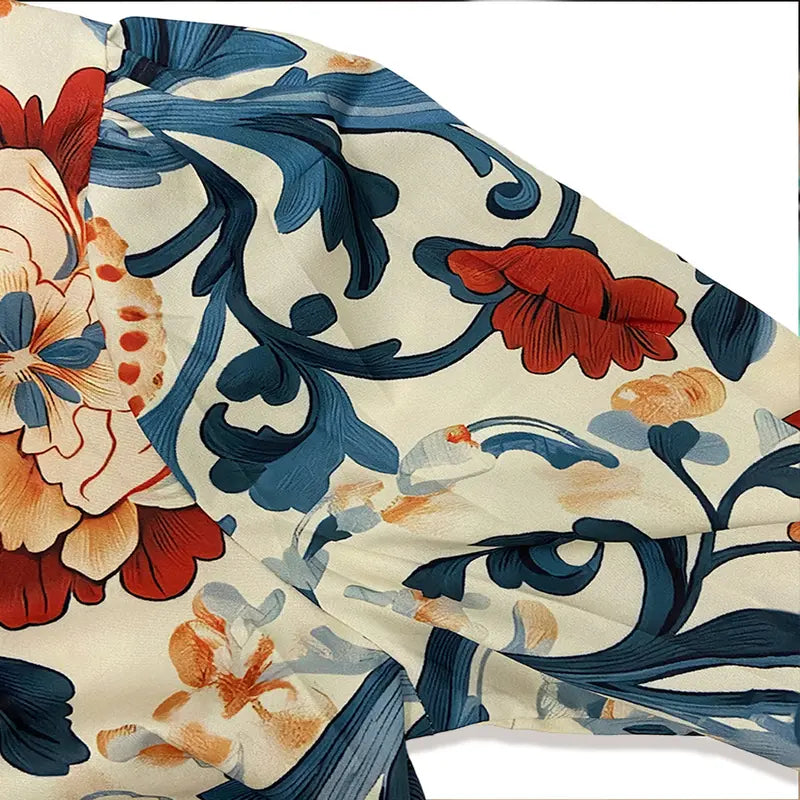 Classy vintage floral printed everyday blouse for women | Serenity