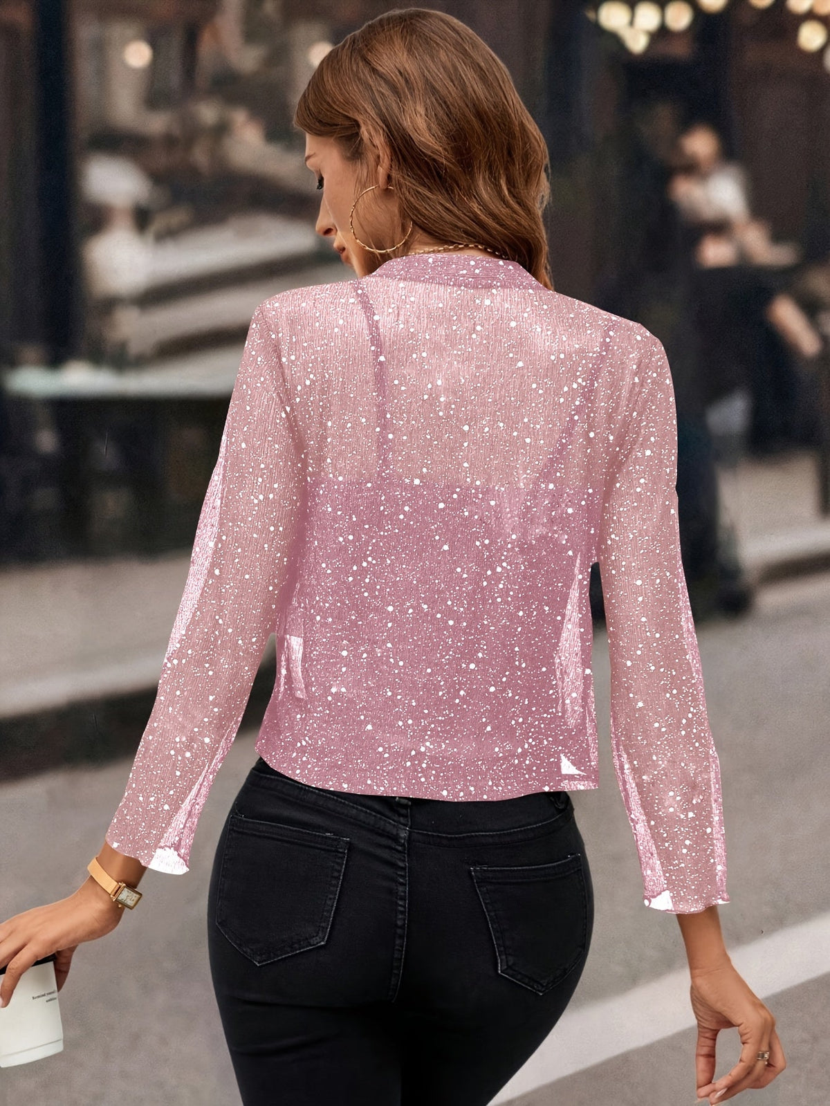Saskia | Women's Shimmer Cropped Blazer Jacket