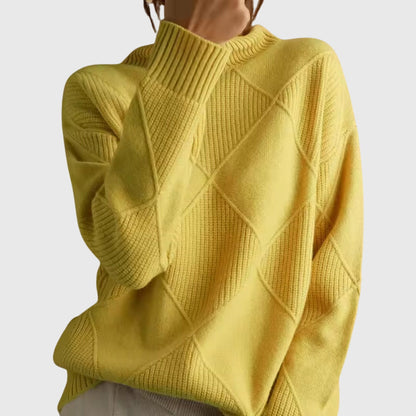 Relaxed cosy knit turtleneck everyday jumper for women | Lunelle