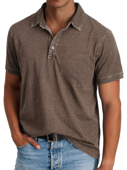 Everett | Men's Piqué Polo Shirt with Ribbed Collar