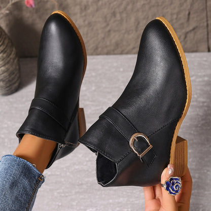 Vivien | Women's Cushioned Wide Toe Ankle Boots with Low Heel