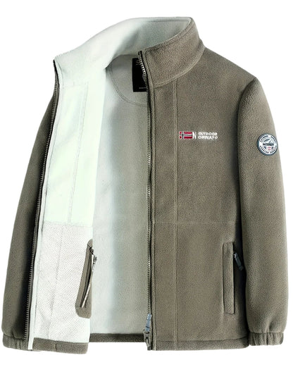 Men’s outdoor performance fleece jacket with high collar | Rowan
