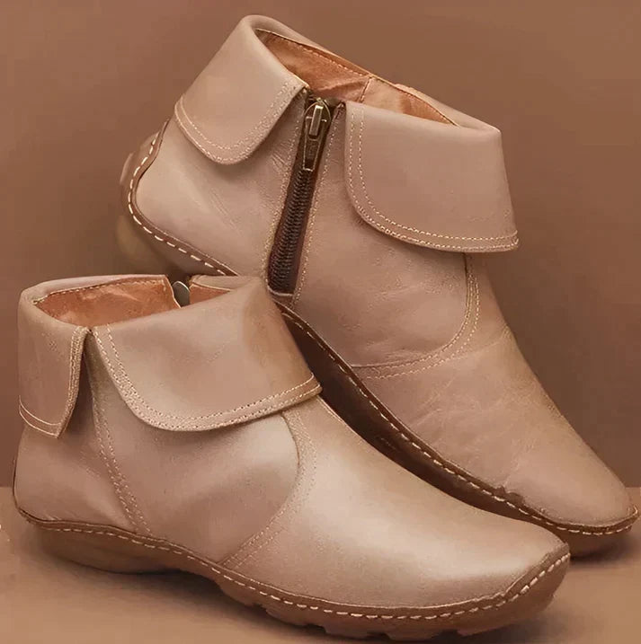 Maliah | Women's Side Zip Ankle Boots with Strap