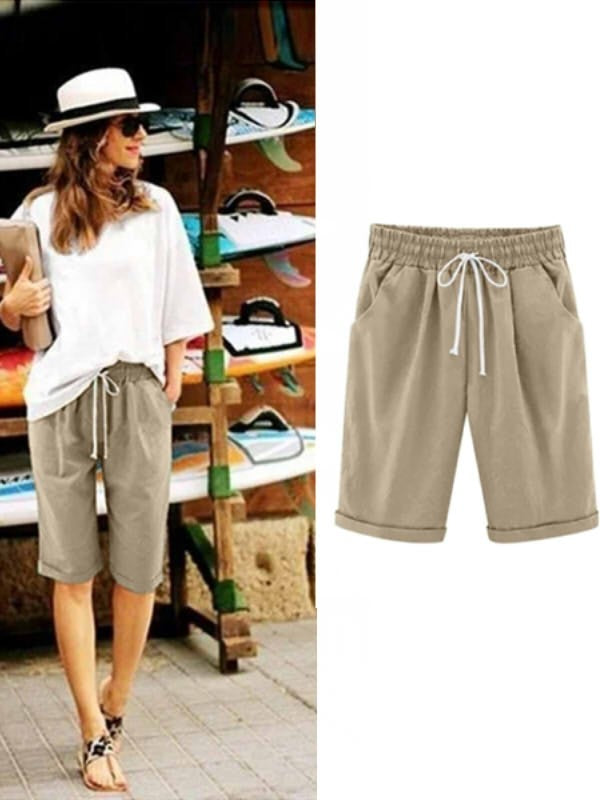 Casual loose fit cotton summer shorts for women | Marisela