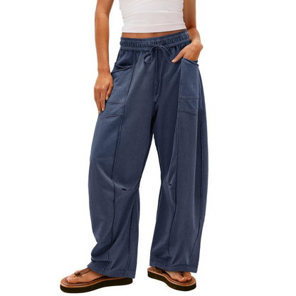 Comfy baggy-leg everyday lounge trousers for women | Avanita