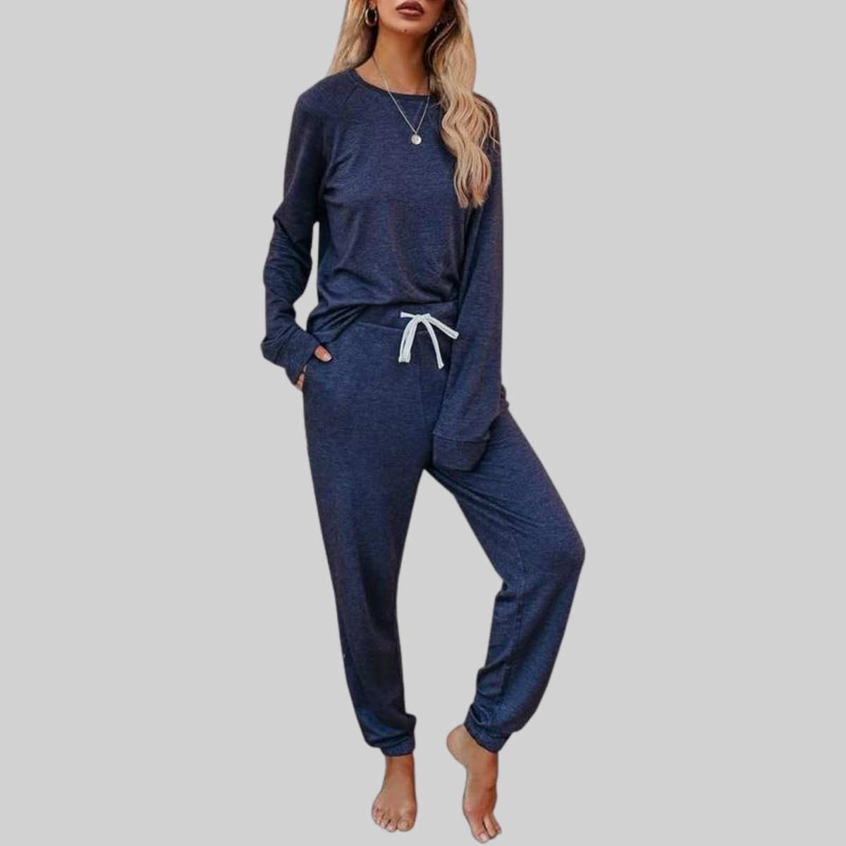 Casual long-sleeve sweatpants co-ord set for women | Jocelyn