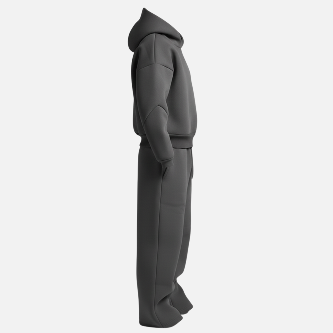 Oversized streetwear hoodie tracksuit set for men