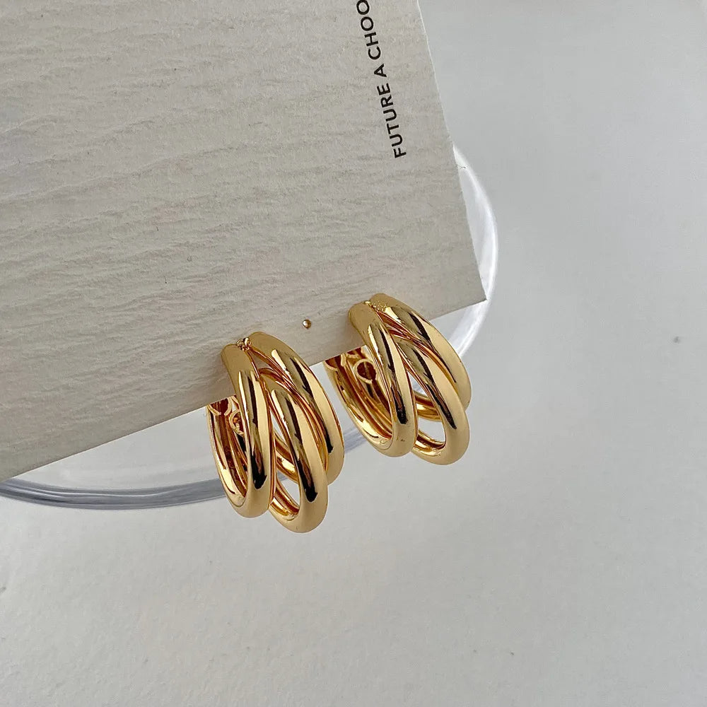 Trinova Stacked Hoop Earrings | Aurelia