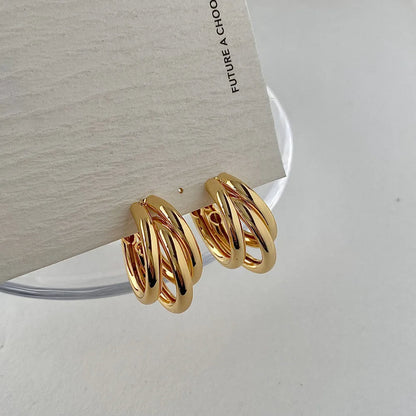 Trinova Stacked Hoop Earrings | Aurelia