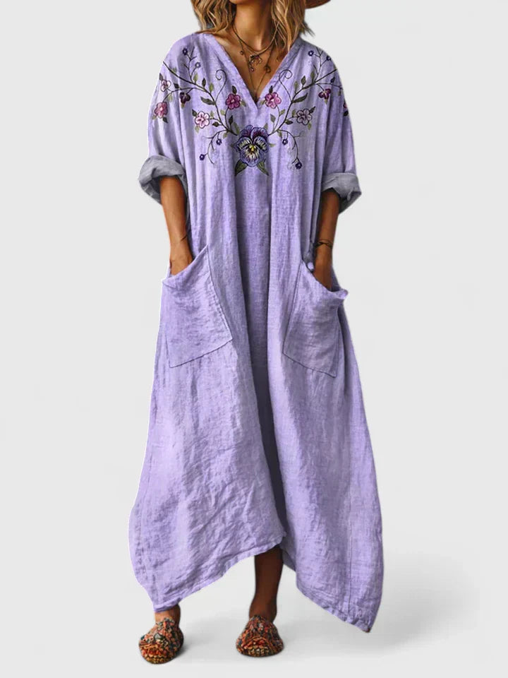 Classic elegant wrap-style dress for women | Mariana