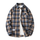 Classic plaid button-front flannel shirt for men | Thatcher