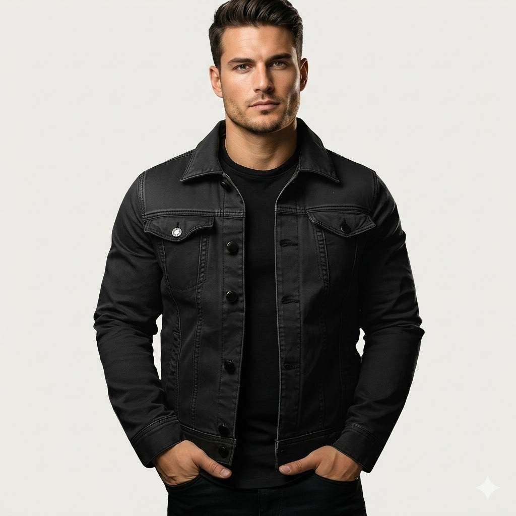 Valenor | Men's Denim Jacket with Button Closure