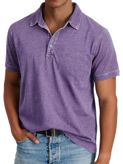 Everett | Men's Piqué Polo Shirt with Ribbed Collar