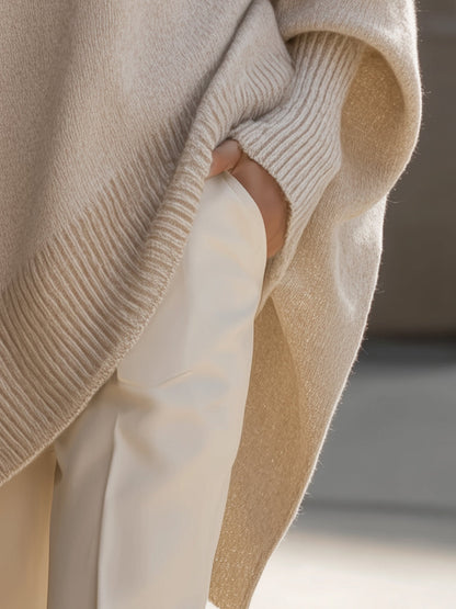 Elegant oversized poncho with flowing silhouette for women | Madison