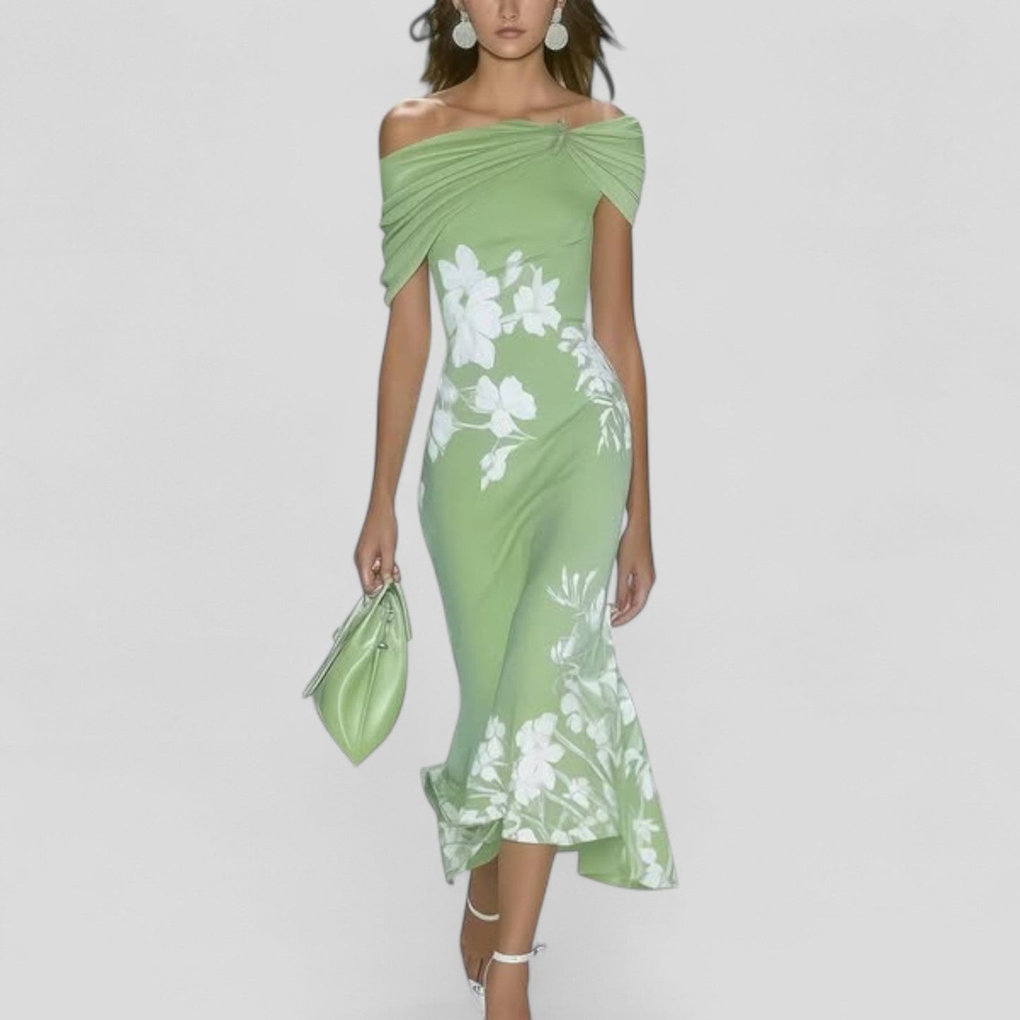 Elegant statement midi dress for women | Isabrunel