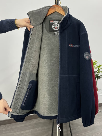 Men’s outdoor performance fleece jacket with high collar | Rowan