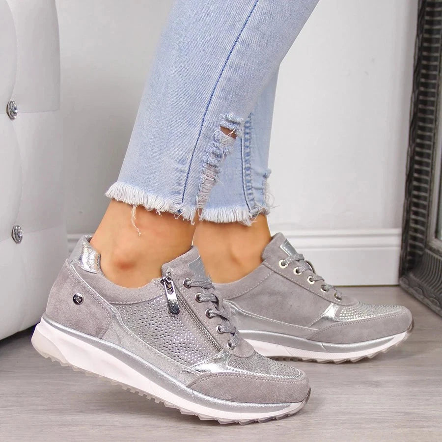 Zip-up orthopaedic everyday trainers for women | Ginette
