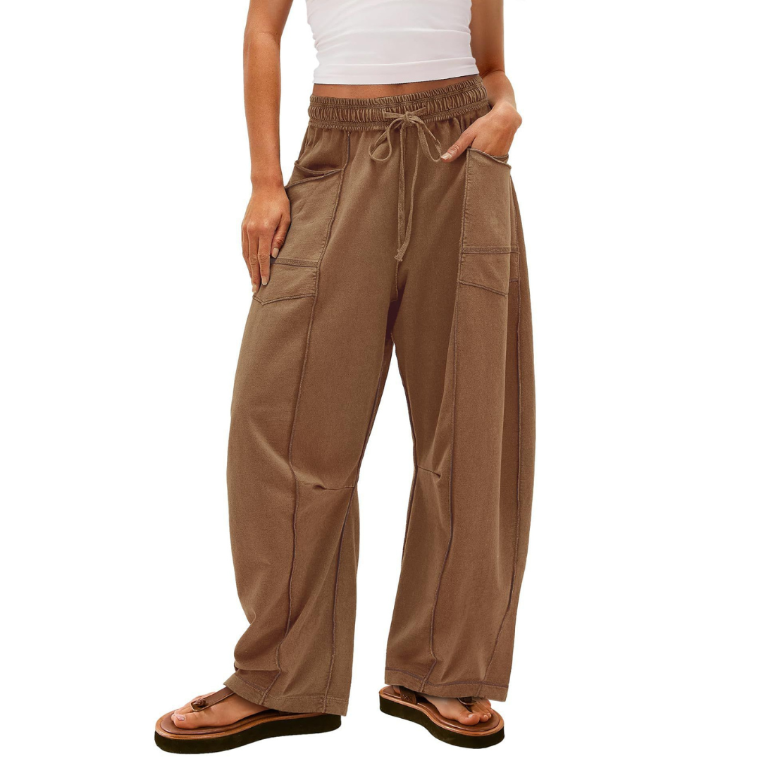Comfy baggy-leg everyday lounge trousers for women | Avanita