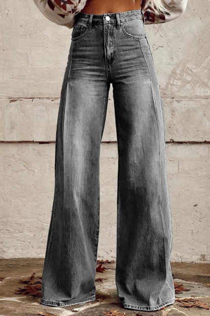 Trendy high waist wide leg jeans for women | Karen