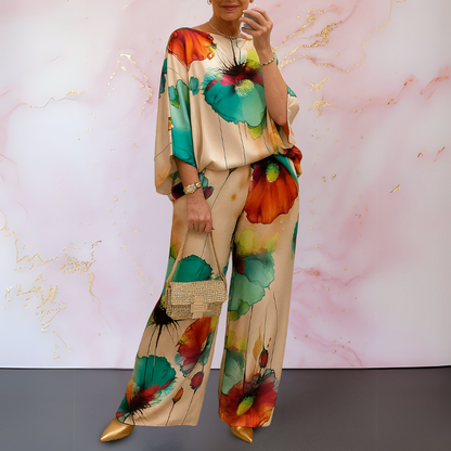 Elegant Satin Two-Piece Set for Women | Moniek