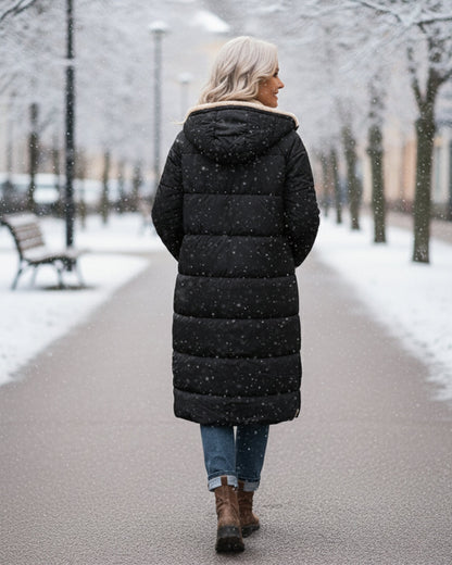 Warm sherpa-lined winter coat for women | Eleanor