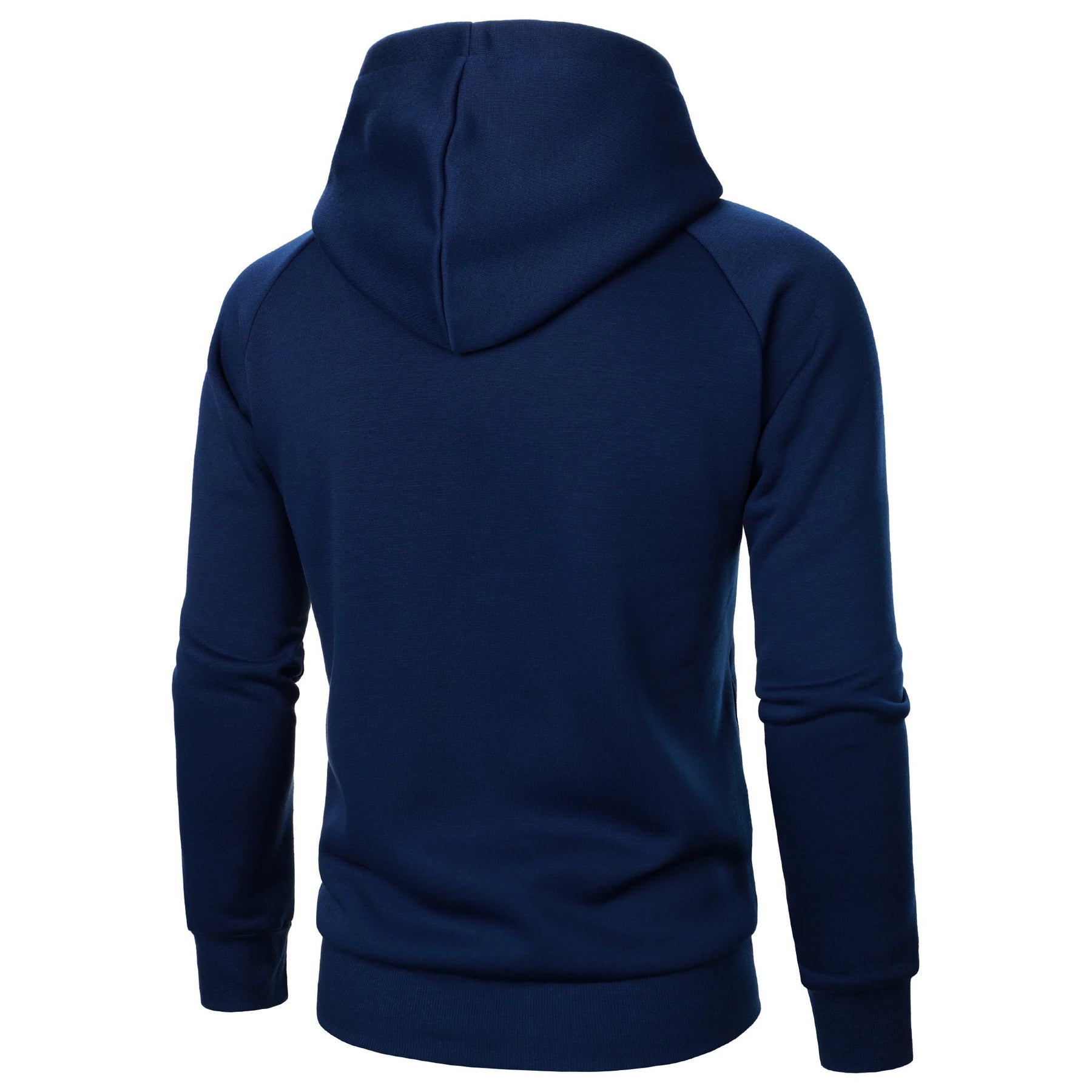 Asymmetric zip hoodie with sculpted crossover hood | Kaelen