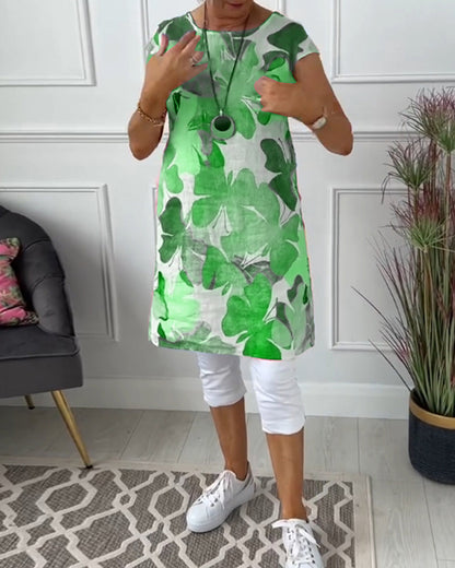 Casual relaxed floral everyday dress for women | Ingrid
