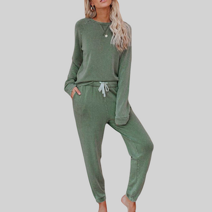Casual long-sleeve sweatpants co-ord set for women | Jocelyn