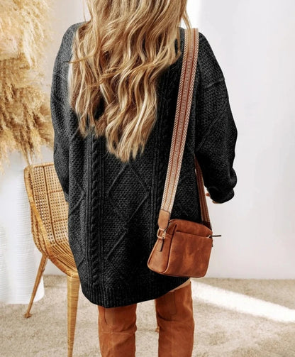 Juno Cable Knit Sweater Dress | Elara
