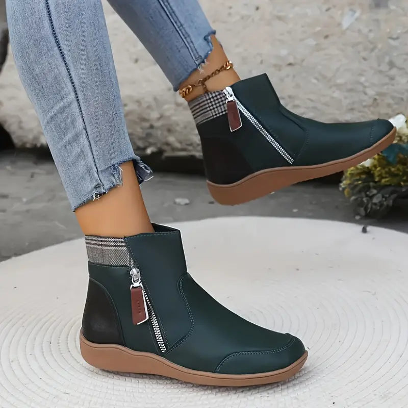 Erica | Women's Side Zip Ankle Boots with Arch Support