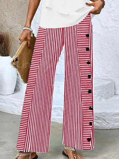 Classy striped print tailored trousers for women | Adalyn