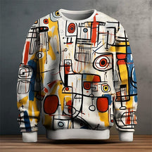 Art-inspired patterned sweater for men | Orion