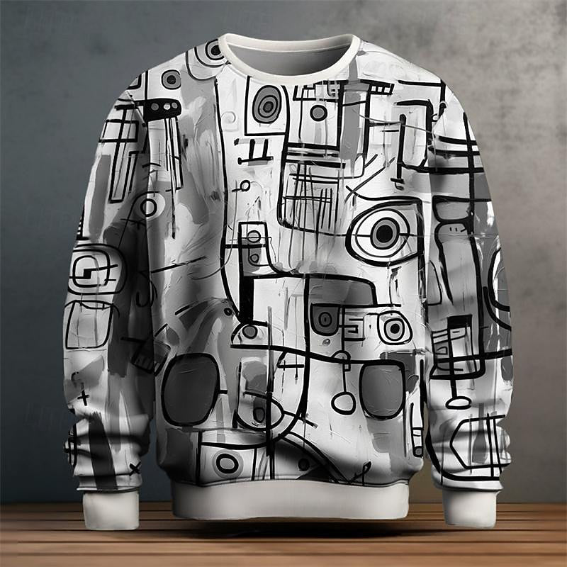 Art-inspired patterned sweater for men | Orion