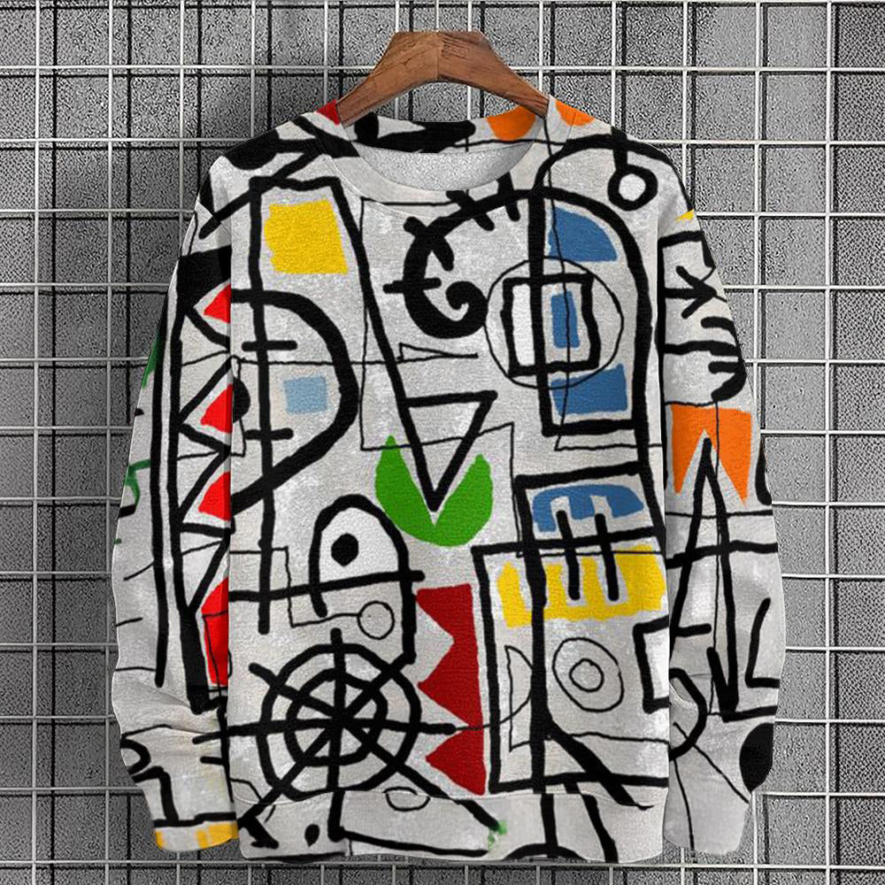 Art-inspired patterned sweater for men | Orion