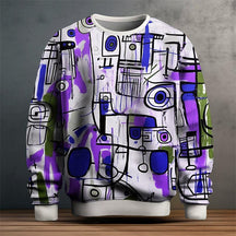 Art-inspired patterned sweater for men | Orion