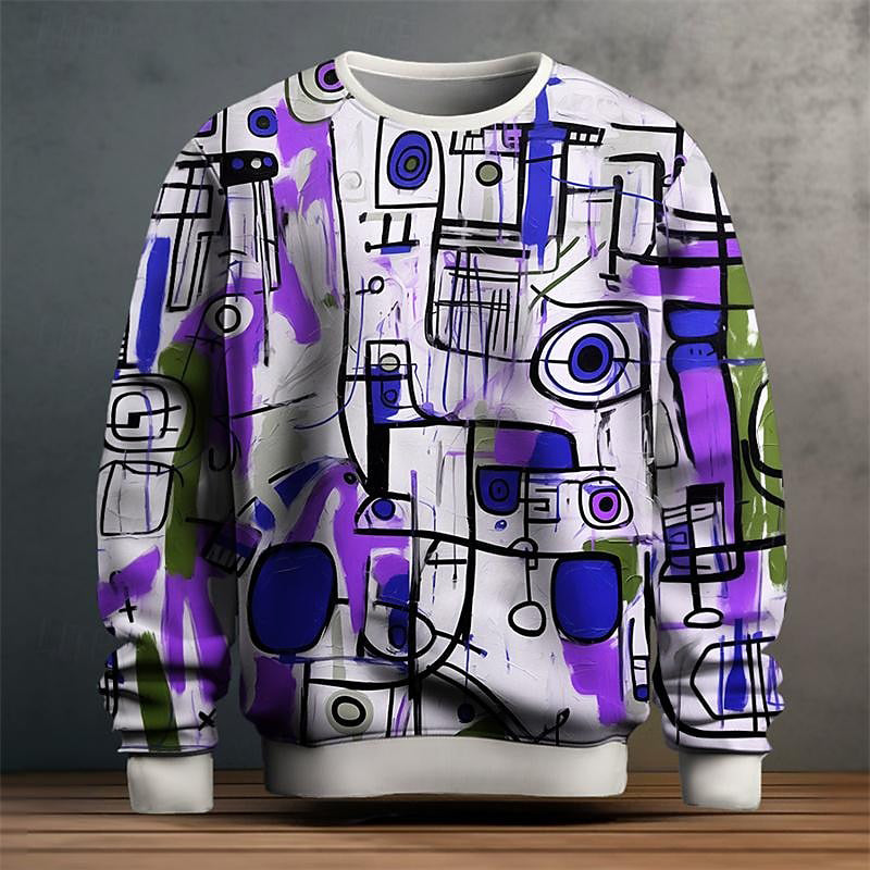 Art-inspired patterned sweater for men | Orion