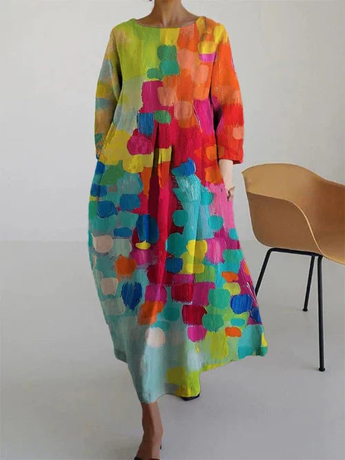 Floral summer dress with flared fit for women | Mariselle