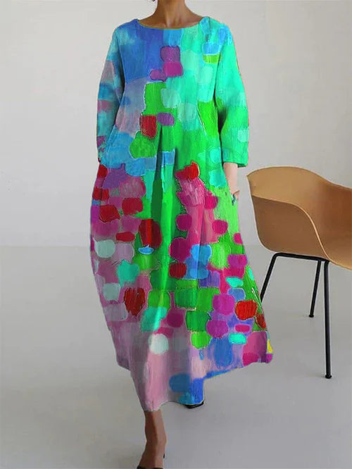 Floral summer dress with flared fit for women | Mariselle