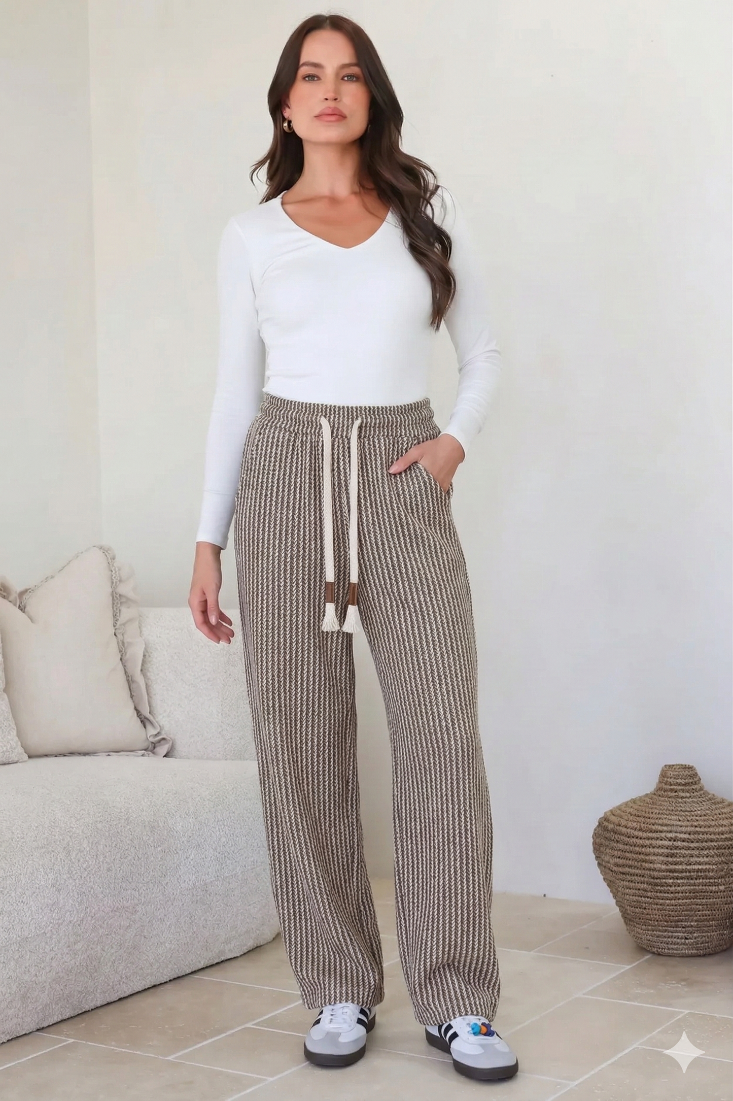 Aurora Herringbone Knit Pants | Drift