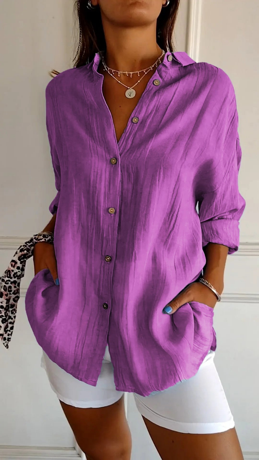 Anaya | Women's Oversized Button Front Shirt