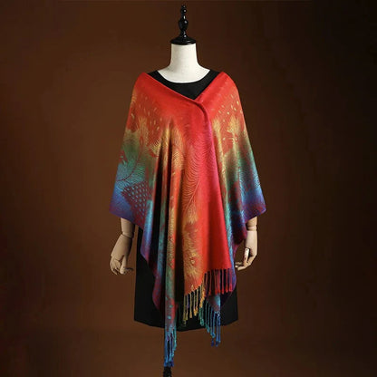 Bohemian gradient cashmere shawl | Aurora
