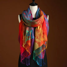 Bohemian gradient cashmere shawl | Aurora