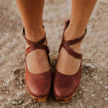 Terelle | Women's Platform Wedge Heels with Ankle Strap