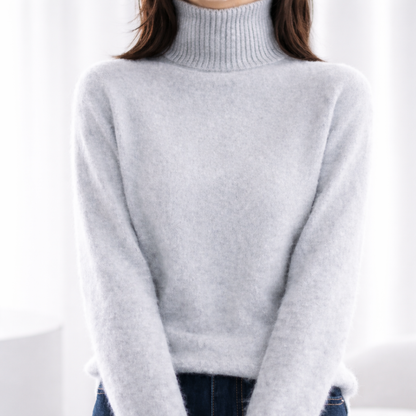 Isolde | Women's Ribbed Turtleneck Fitted Knit Sweater